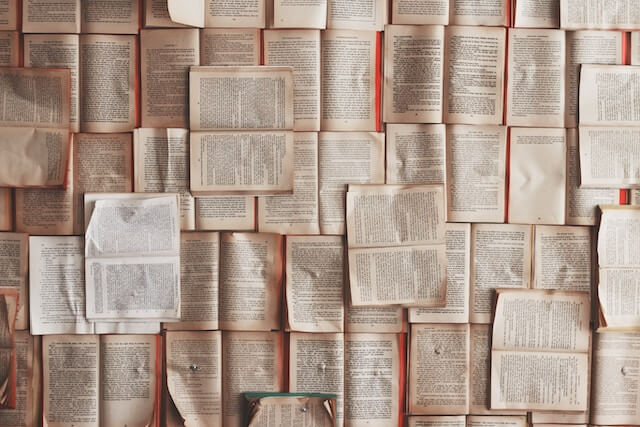 open book on a wall